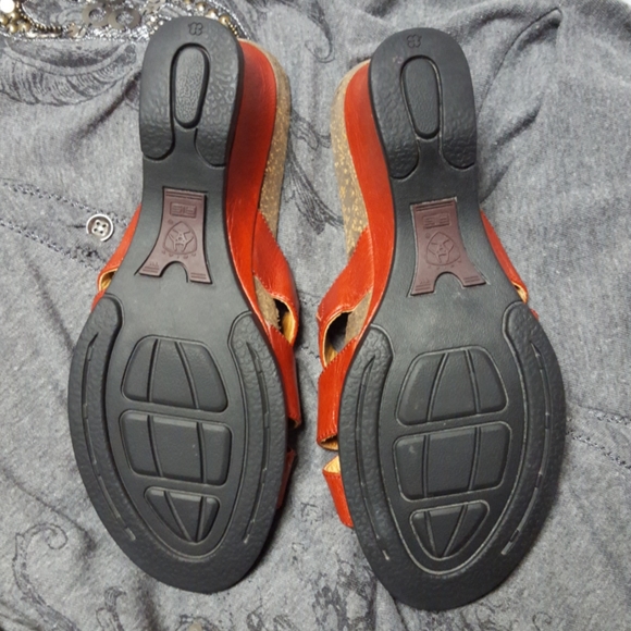 Women's Ariat red leather sandals size 6.5 - Picture 5 of 8